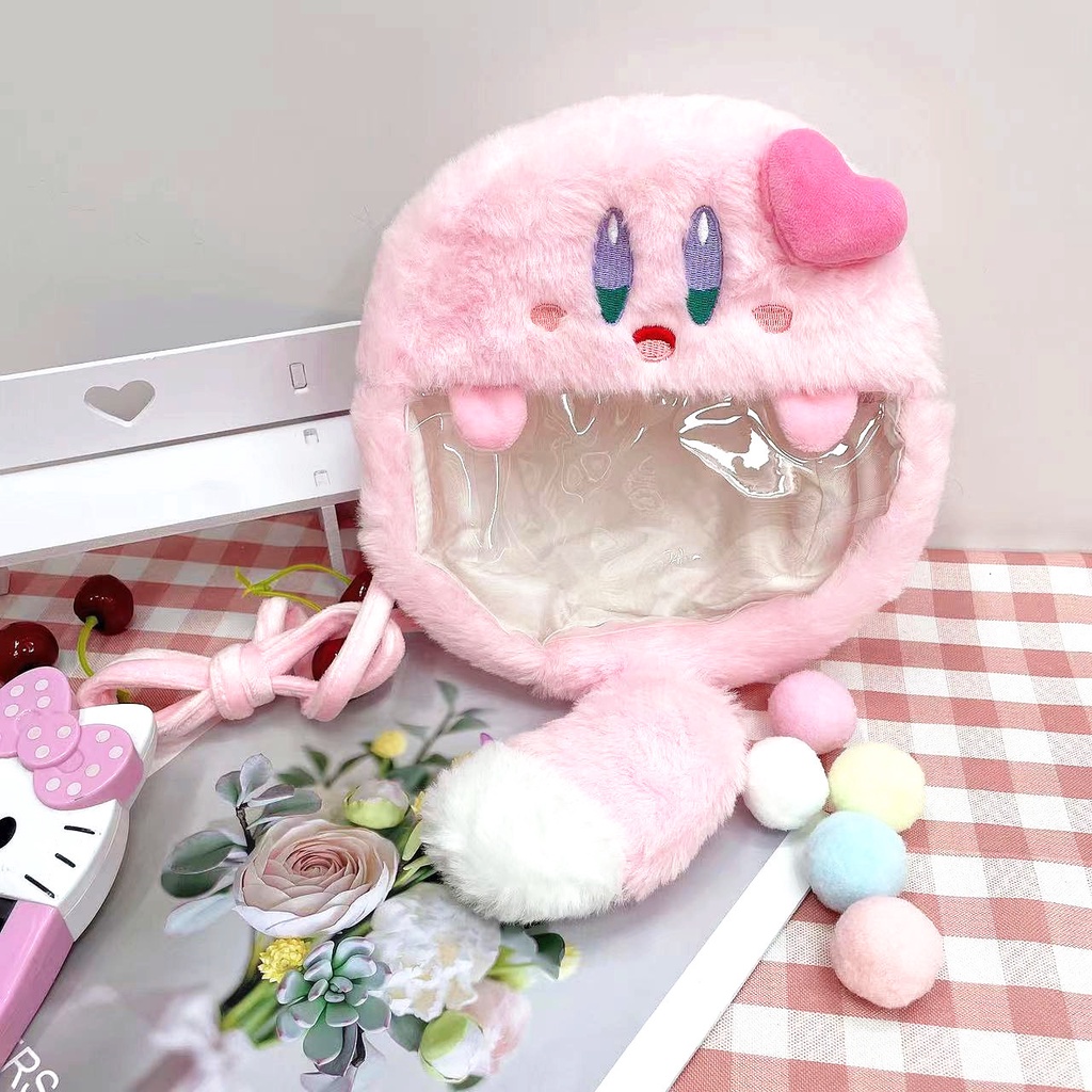 Túi Đeo Chéo Nhỏ Một Bên Vai Kirby Nhồi Bông Hoạt Hình 20CM 8-inch Quà Tặng Cho Học Sinh Trẻ Em