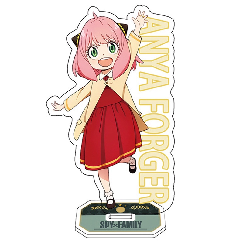 Mô Hình Nhân Vật Nonyt Spyxfamily Anya Yor Loid Đứng Bằng Acrylic Trang Trí Bàn Làm Việc