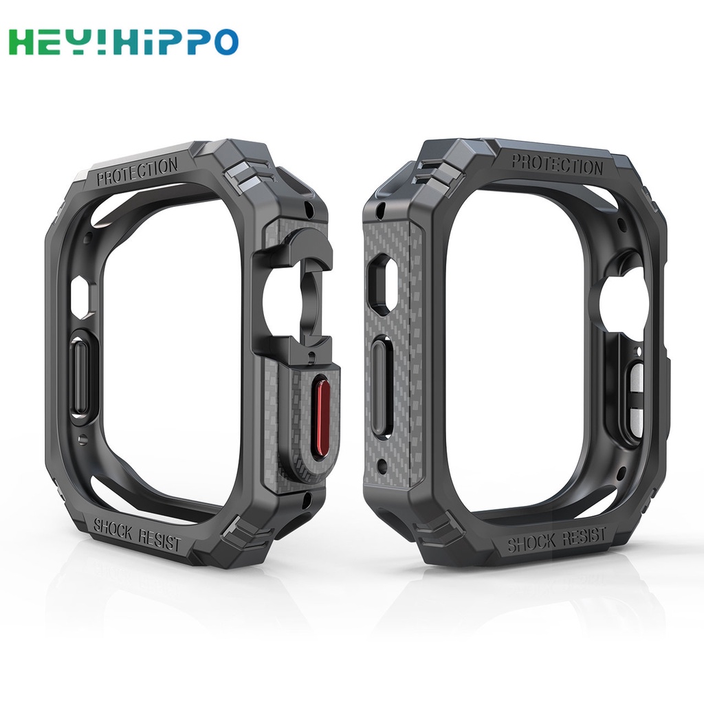 Ốp Bảo Vệ Bằng Tpu Sợi Carbon 49mm Cho iwatch ultra 8 se 7 6 5 4 45mm 41mm 44mm 40mm