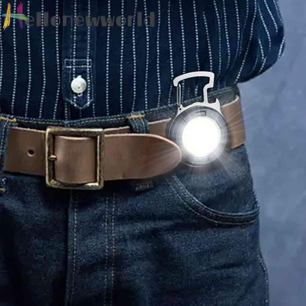 Đèn Pin LED COB 500lm Chống Thấm Nước Kèm Móc Khóa Bỏ Túi Tiện Dụng