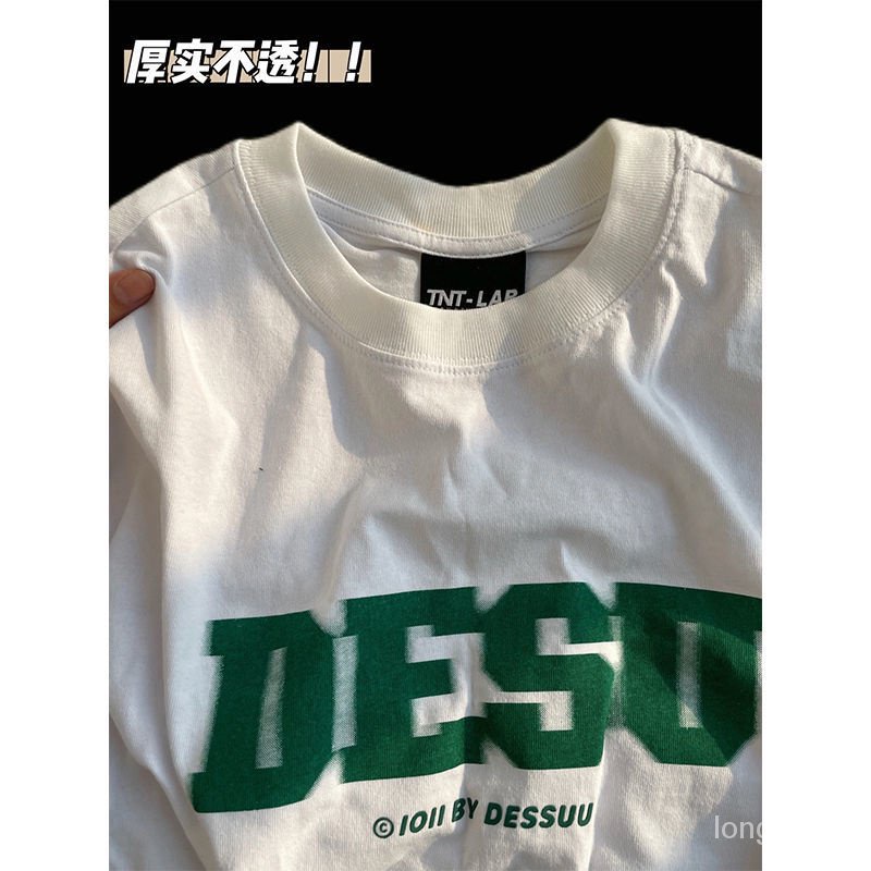 Áo Thun 100% Cotton Tay Ngắn Dáng Rộng In Chữ Phong Cách Hàn Quốc Thời Trang Mùa Hè Cho Nam Và Nữ