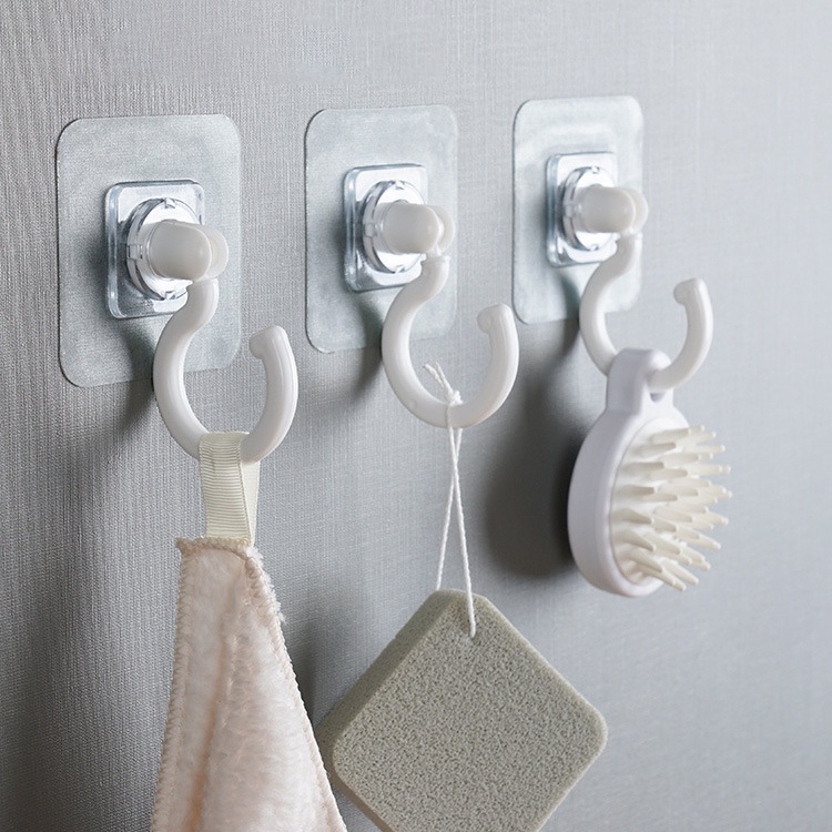 360° Móc Giá Đỡ Đồ Dùng Dạng Xoay Tự Dính Tiện Dụng