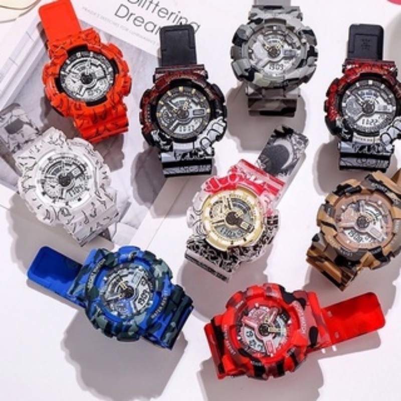 Đồng Hồ Điện Tử Dạ Quang Chống Nước In Hình Pirate King Seven Dragon Ball Kỳ Lân Thời Trang Cho Nam Và Nữ Sinh Trung Học