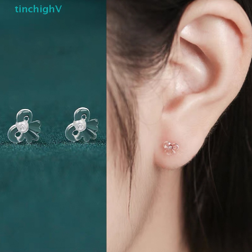 [TinchighV] 1 Đôi Bông Tai Nhựa Resin Trong Suốt Hình Ngôi Sao / Trái Tim / Bông Tai Chống Dị Ứng [Mới]