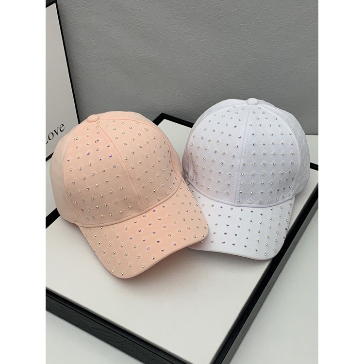 Mũ Lưỡi Trai Chống Nắng Đính Kim Cương Thời Trang Hàn Quốc Dành Cho Nữ
