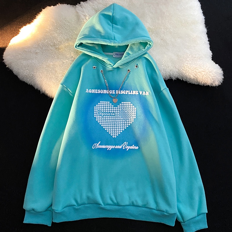 Hàng Có Sẵn Áo Hoodie Unisex Oversize Phong Cách Hàn Quốc