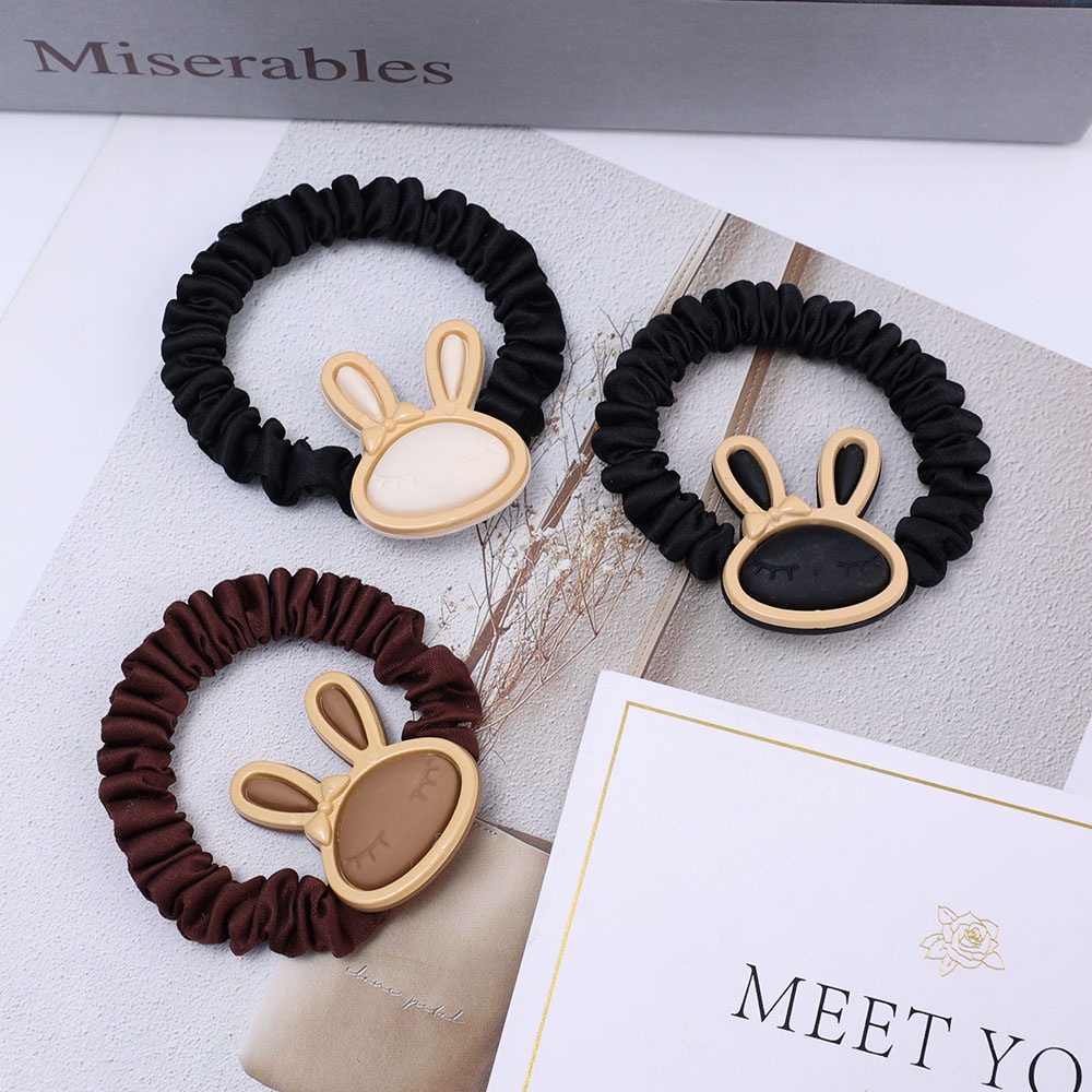 Dây Cột Tóc Cao Su Co Giãn Hình Thỏ Dễ Thương Phong Cách Hàn Quốc Cho Nữ