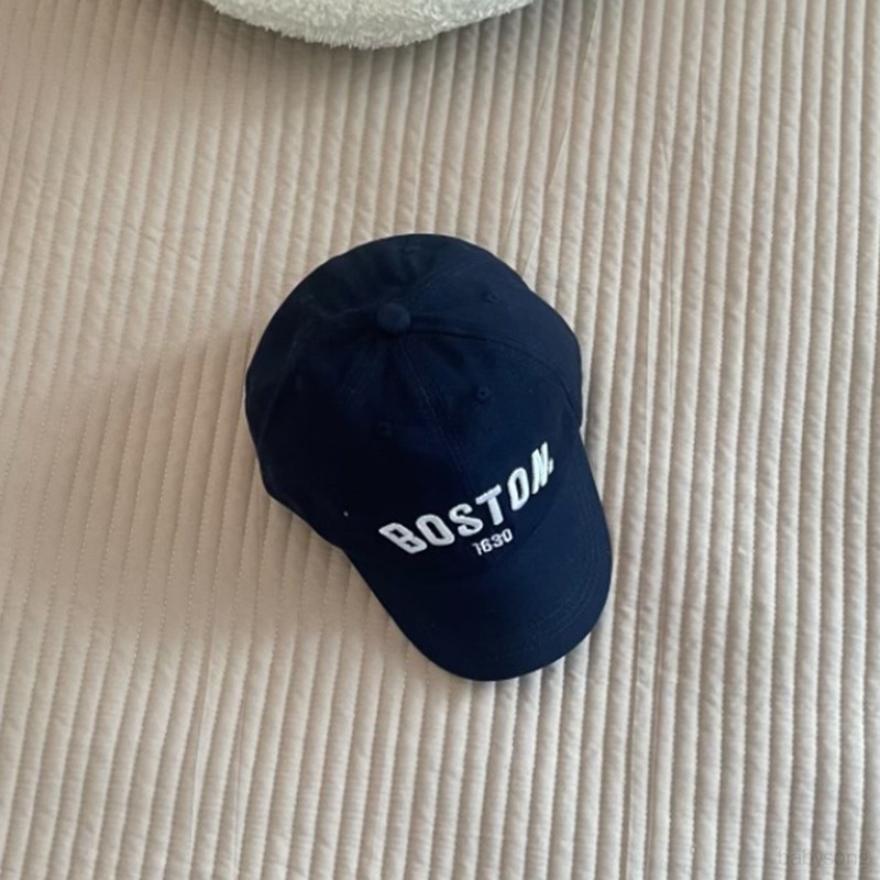 Mũ Lưỡi Trai Vải Cotton Thêu Chữ Kiểu Hàn Quốc Dễ Thương Cho Bé