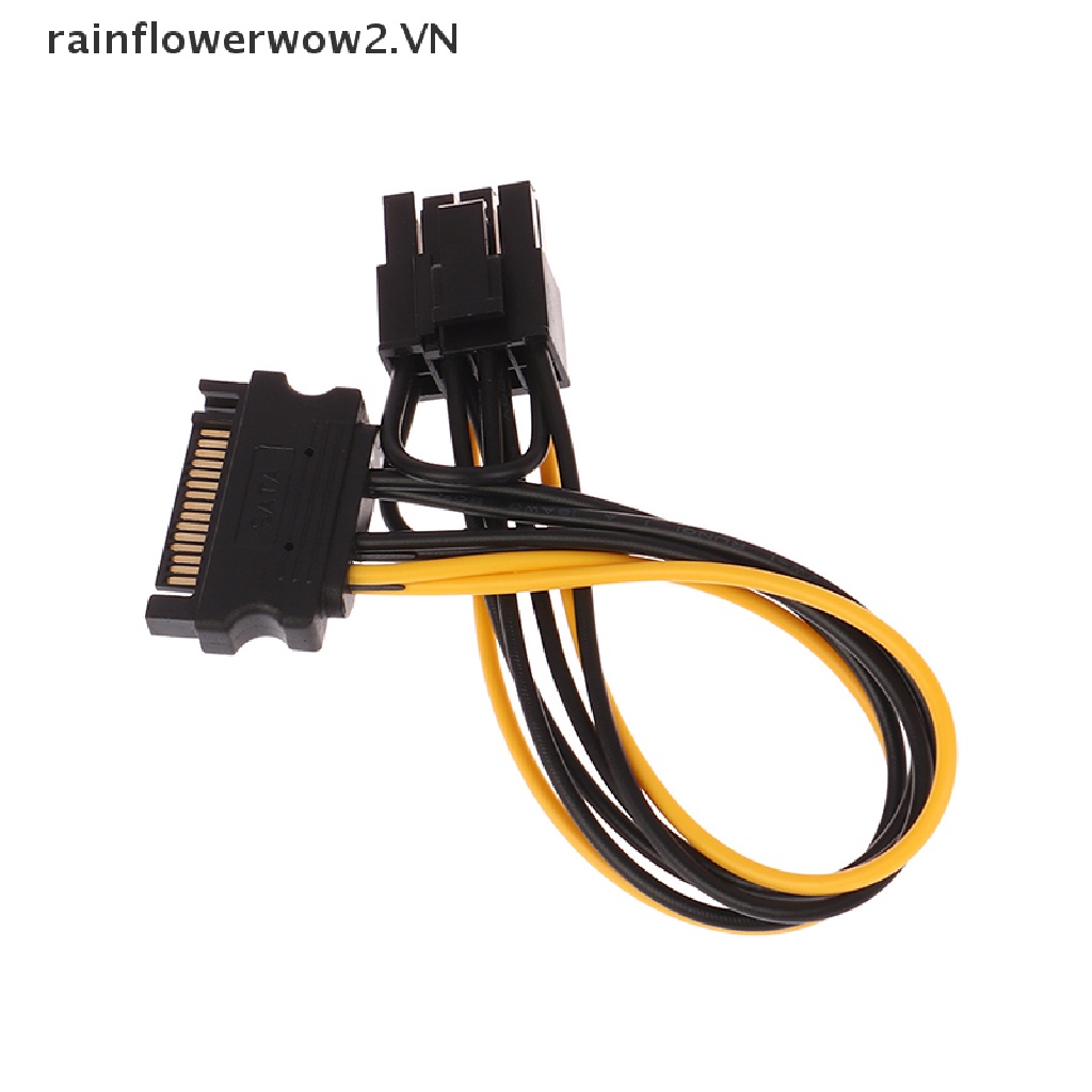 1 Cáp Chuyển Đổi PCI-E 15Pin SATA Male Sang 8Pin (6 + 2) Sang 20cm Graphic