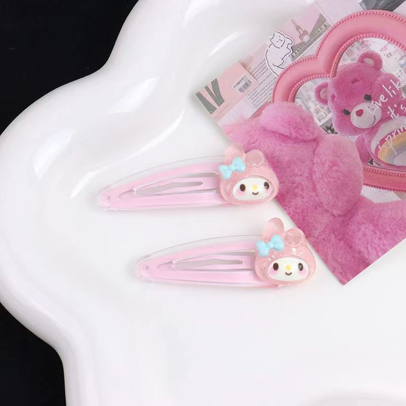 Set 2 Kẹp Tóc Sanrio mymelody Kuromi Cinnamon Pompom Purin Cá Tính Thời Trang Cho Nữ