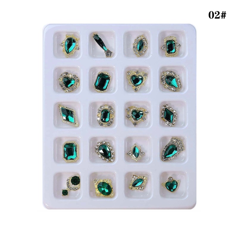 Set 20 Phụ Kiện Trang Trí Móng Nghệ Thuật 3D Bằng Hợp Kim