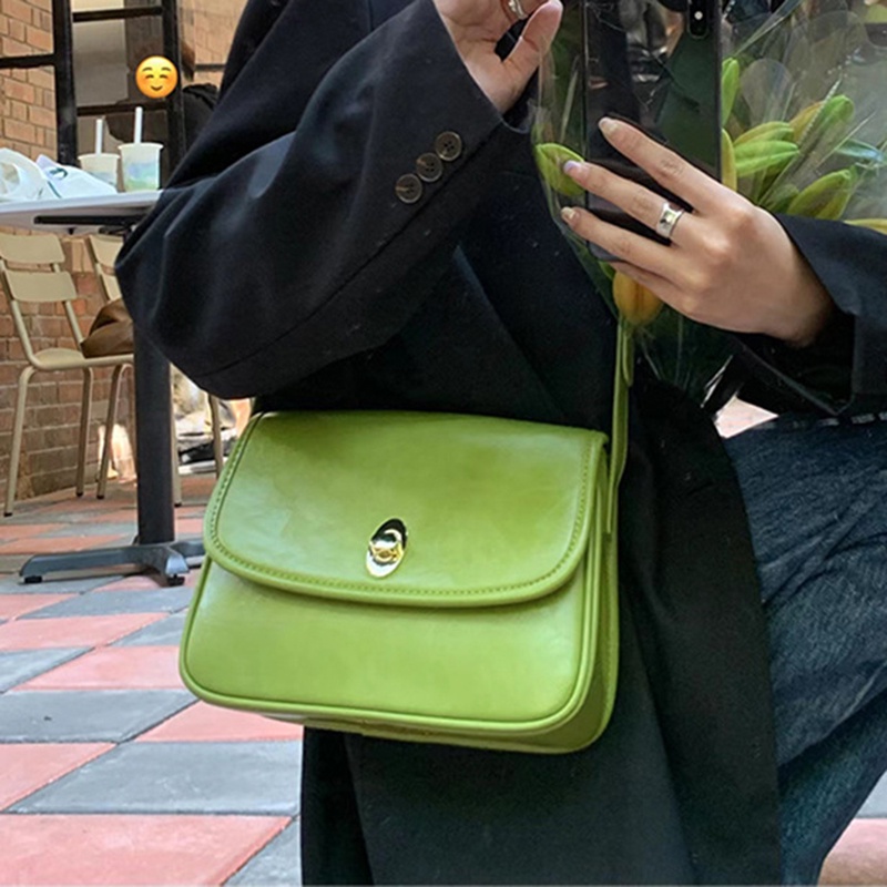 Ielgy Túi Đeo Chéo Vai Bằng Da Nhám Hình Vuông Phong Cách Cổ Điển Thời Trang Cho Nữ