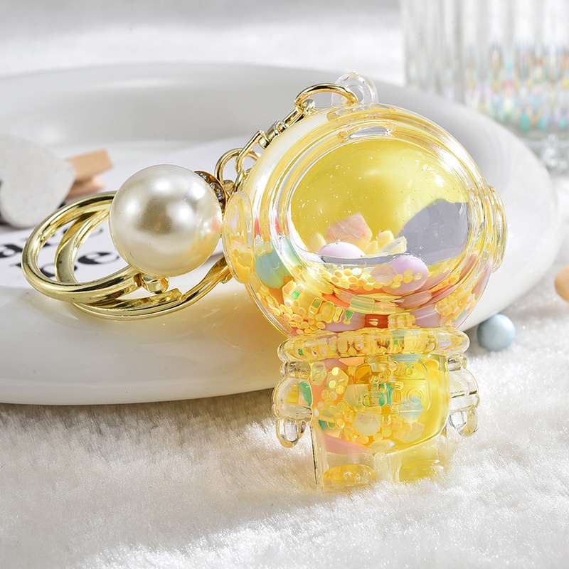 Móc Khóa Hạt Dầu Nhiều Màu Hình Phi Hành Gia Hoạt Hình Tinh Tế