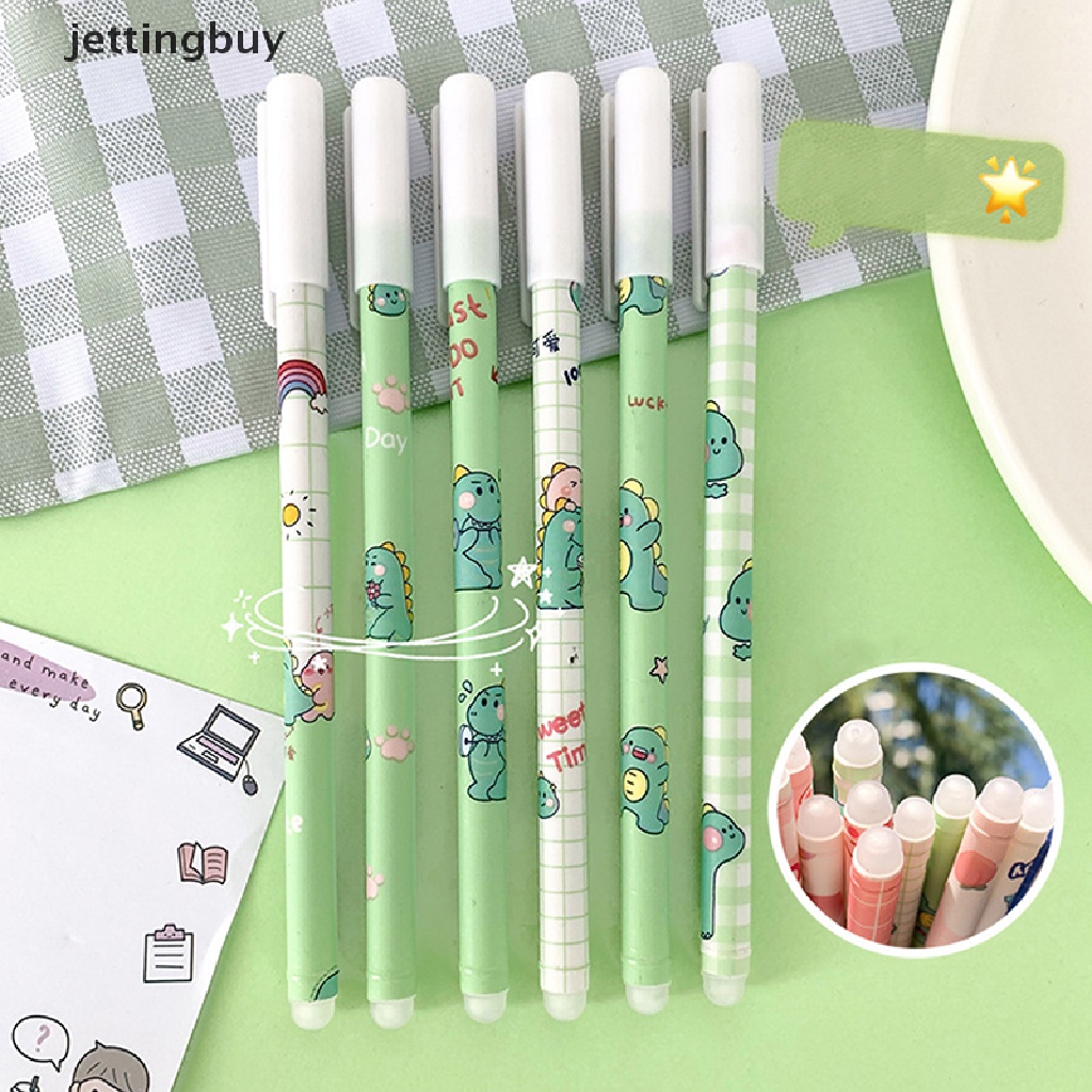 Bộ 6 cây bút mực gel JETTING ngòi 0.5mm họa tiết hoạt hình dễ thương dành cho học sinh