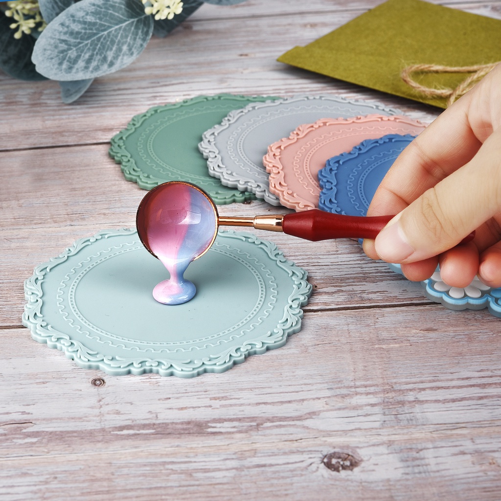 Mềm silicone niêm phong sáp destencil sáp niêm phong niêm phong cho DIY đám cưới bên niêm phong sáp niêm phong ủng hộ