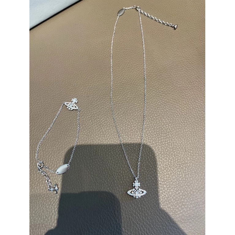 Westwood*vivi enne Vòng cổ SAO thổ nhỏ xíu với những viên Kim cương rỗng Dây Chuyền  925 Mặt Hình Bông Tuyết Đính Đá Thời Trang Xuân Hè Phong Cách Mới 2023