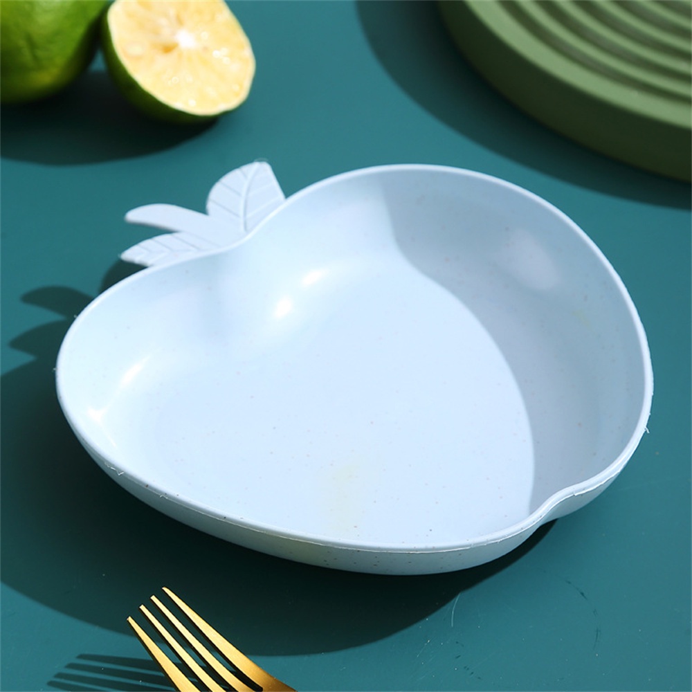 Đĩa Đựng Trái Cây Hình Quả Táo Bằng Nhựa Lúa Mạch