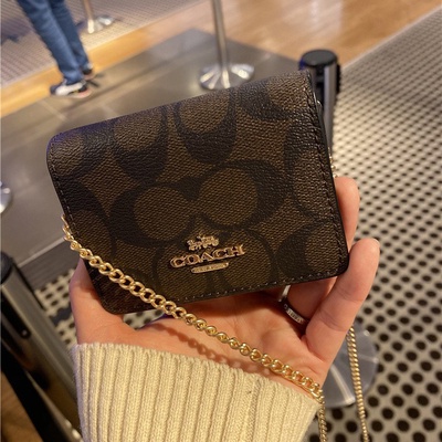 Coach Ví Mini Phối Dây Xích c8091 c6127 c4477