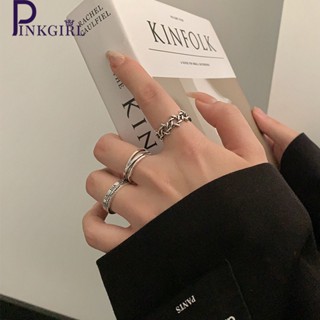 Bộ 3 Nhẫn Hở Mỏng Trơn Đơn Giản Thanh Lịch Phong Cách hip hop Hợp Thời Trang Cho Nam Và Nữ