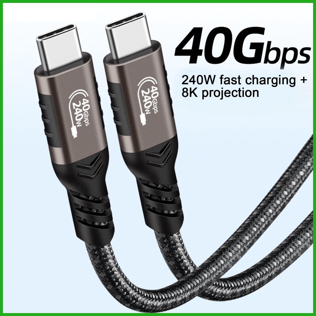 Cáp Sạc USB C 40Gbps 240W 8K60Hz Hoặc Dual 4K Video Tương Thích Với Cáp Type C Và USB C Cho Javn