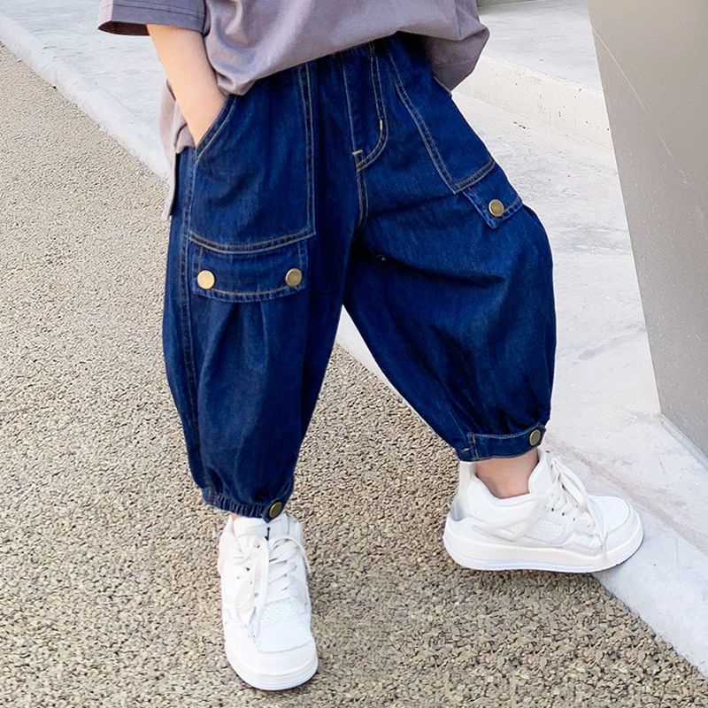 Quần Jean Dài Dáng Rộng Thời Trang Mùa Xuân 2023 Cho Bé Trai