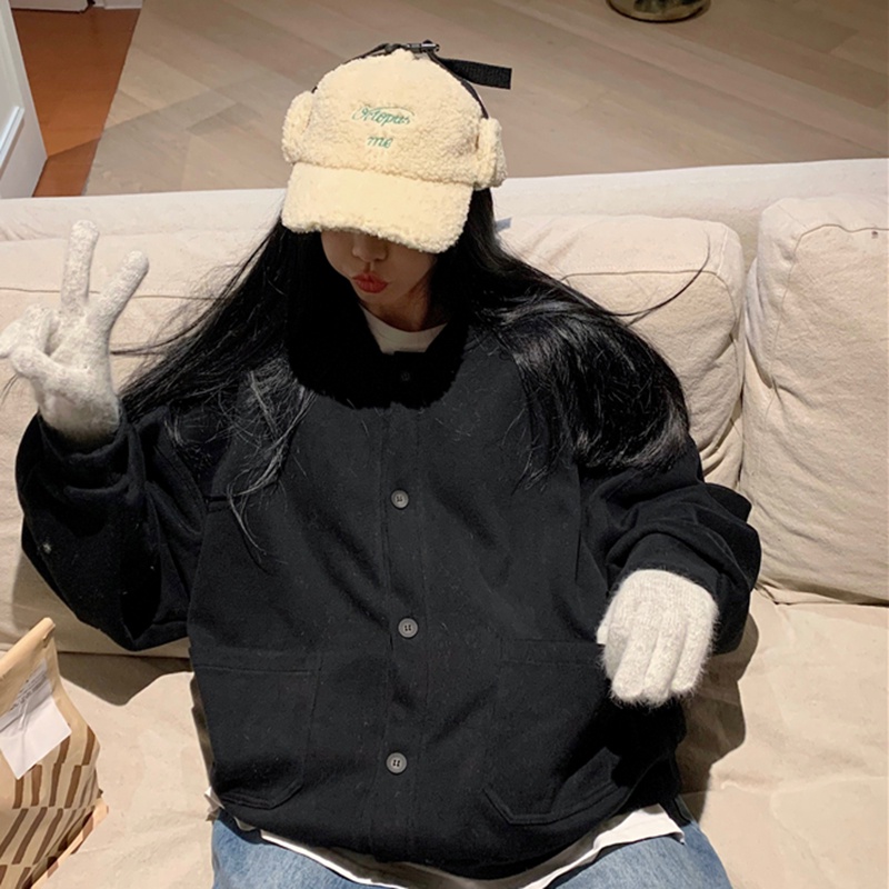 IELGY   Áo Khoác Bóng Chày cardigan Thiết Kế Cảm Giác Thời Trang niche Dành Cho Bạn Nữ