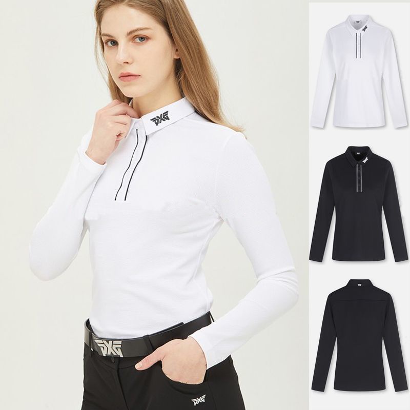 Hàng Mới Về Áo Thun Polo Thể Thao Tay Dài Ôm Dáng Nhanh Khô Thoáng Khí Thời Trang Xuân Thu Cho Nữ