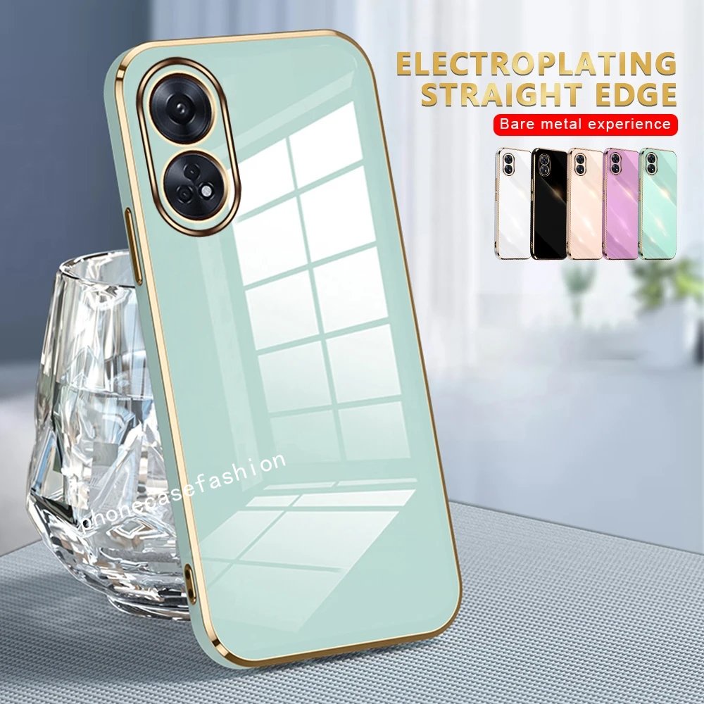 Ốp Điện Thoại Mạ 6D Mềm Chống Sốc Bảo Vệ Ống Kính Máy Ảnh Cho oppo Reno 8T 5G 4G Reno8 T 2023 HP