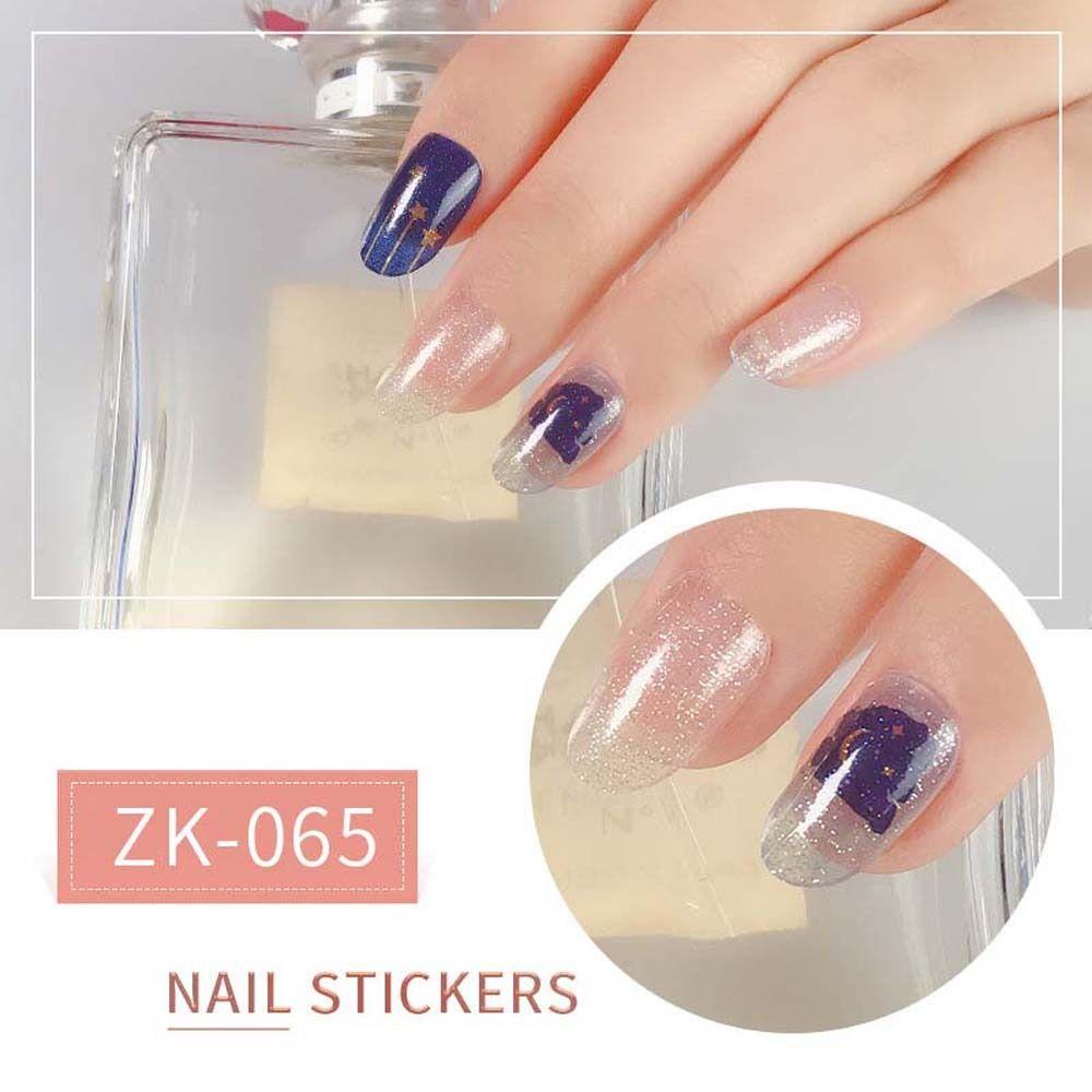 Miếng Dán Trang Trí Móng Tay Họa Tiết Hoa Cúc Lá Xinh Xắn