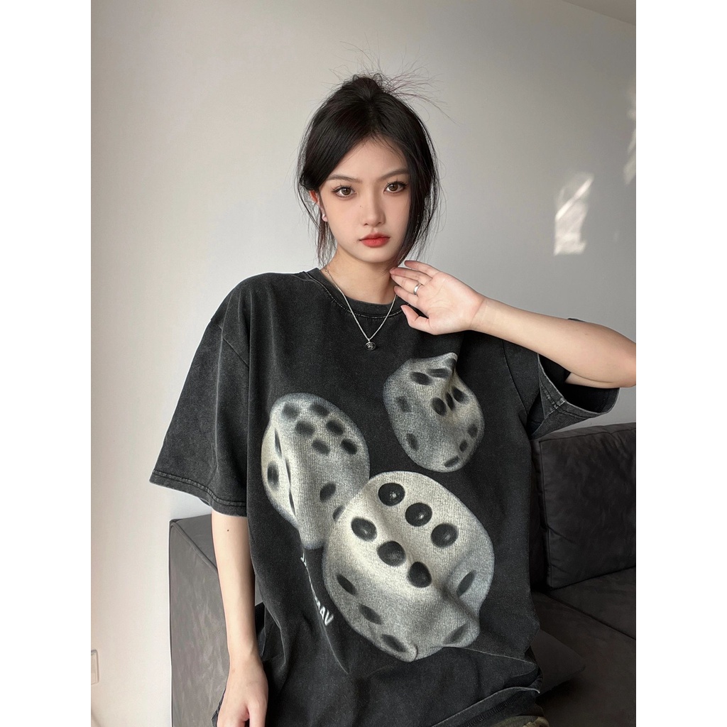 NRVP Áo Thun Đen 100% Cotton Tay Ngắn Dáng Rộng Phong Cách Hàn Quốc Cho Nữ Có Size 5XL