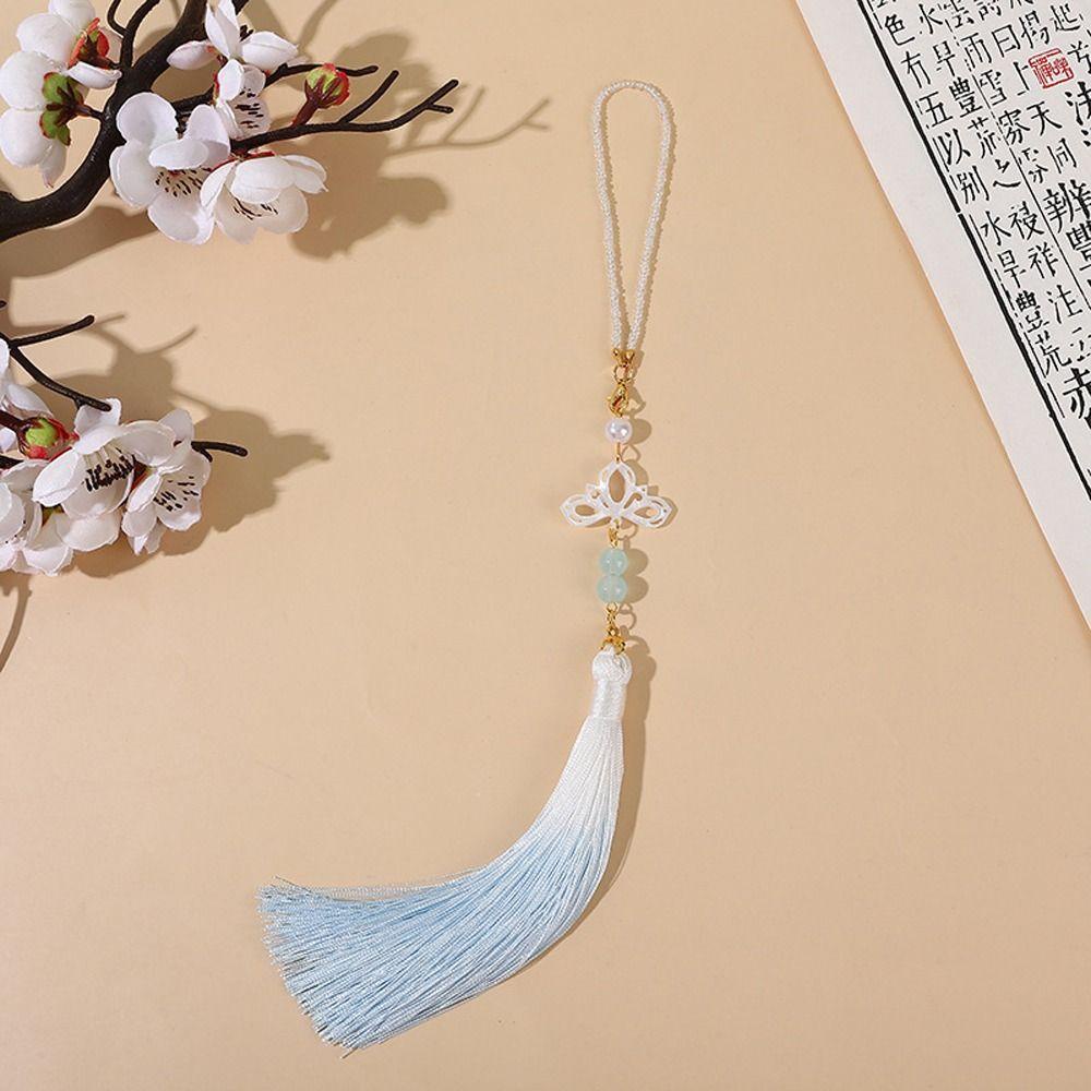 DANILO Phụ Kiện Trang Trí Sườn Xám Dạng Tua Rua Dài Bằng Hợp Kim In Họa Tiết Hoa &amp; Bướm Cổ Điển Thanh Lịch Cho