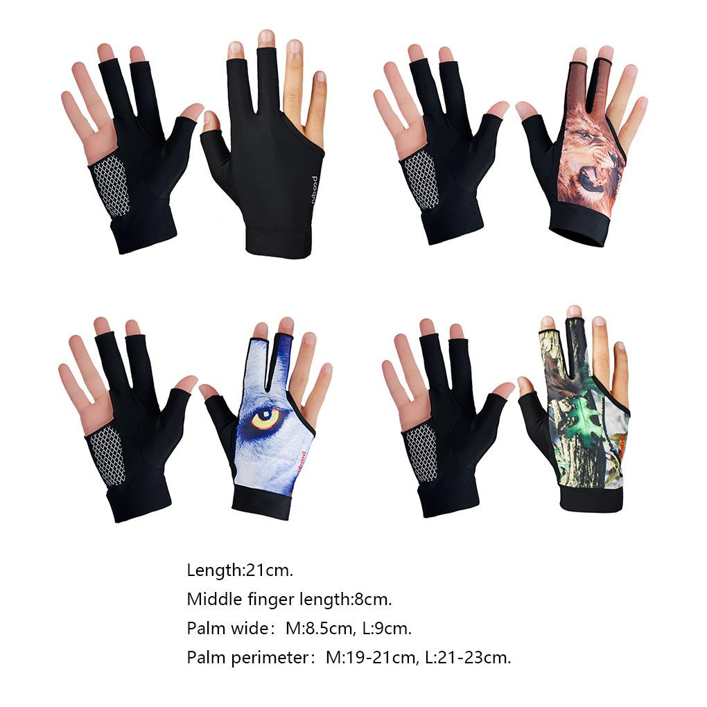 Găng Tay Hở Ngón Mềm Mại Chống Trượt Chuyên Dụng Chơi Bida