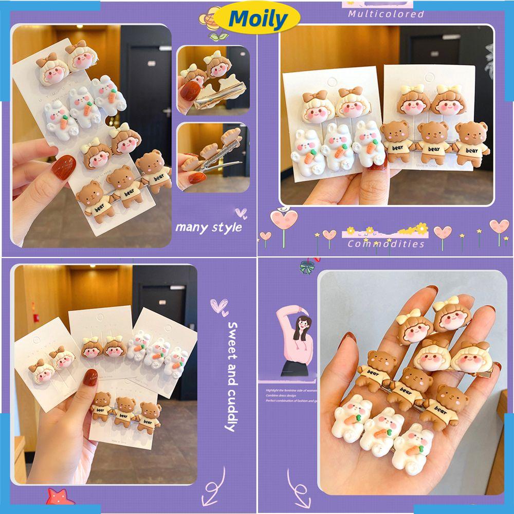 Kẹp tóc hình gấu thời trang phong cách cổ điển nhẹ nhàng dành cho nữ