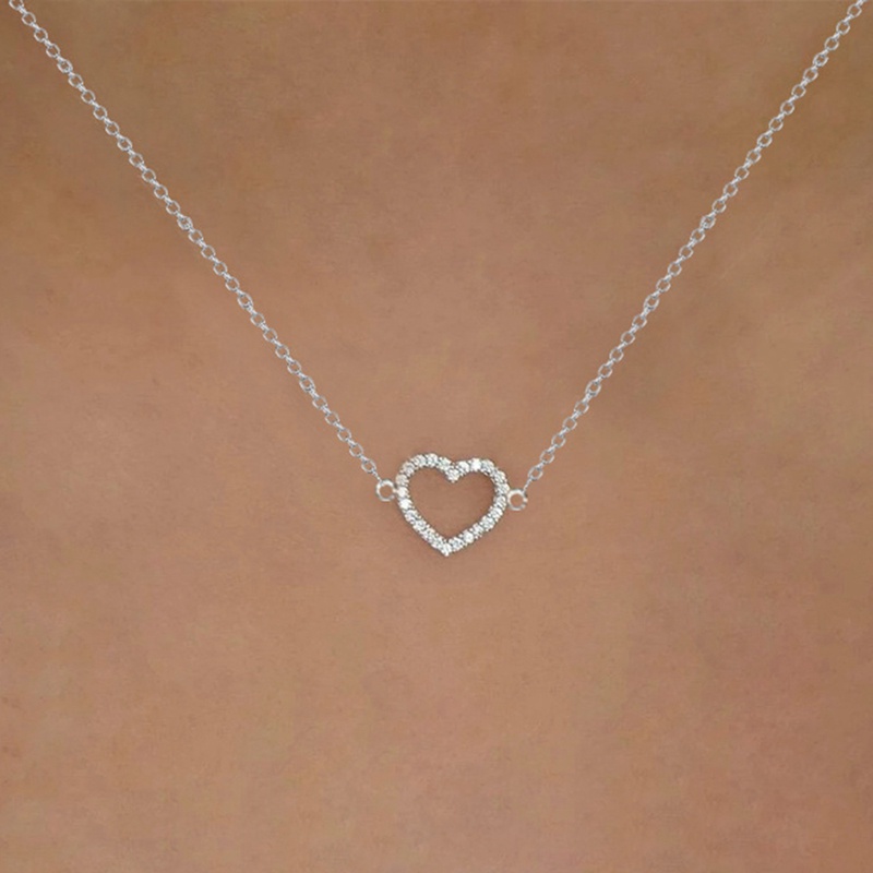 Vòng cổ Mặt Trái Tim Đính Đá Opal Thời Trang 2022 Cho Nữ