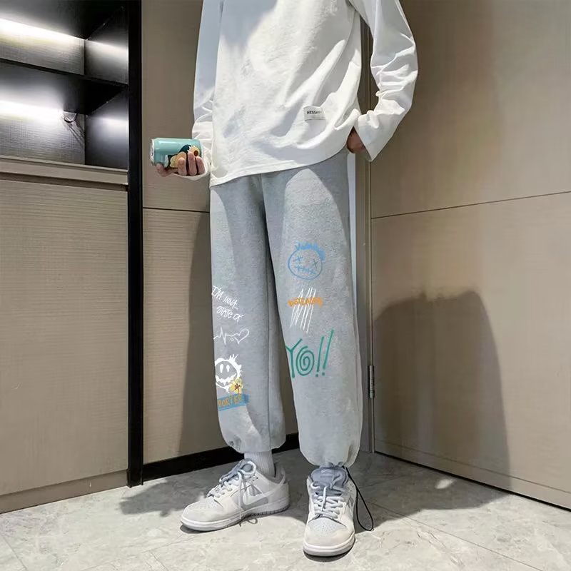 Quần Dài Ống Đứng Lưng Thun In Họa Tiết Thời Trang Hàn Quốc Cỡ Lớn M-8XL Cho Nam