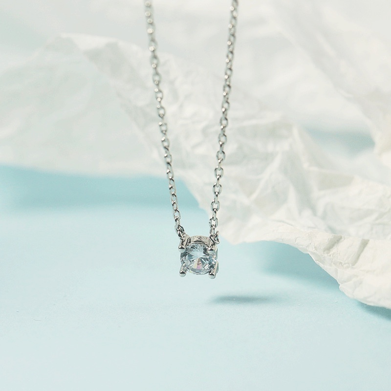 Vòng Cổ Xương Quai Xanh Kim Cương Zircon Đơn Cá Tính Dễ Phối Đồ Cho Nữ Sinh