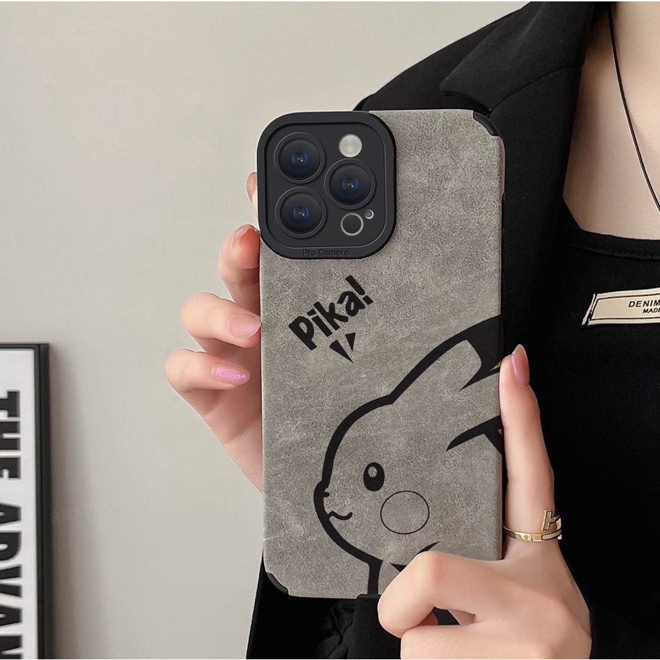 Ốp Điện Thoại Da Cừu Viền Silicon Dẻo Cho iPhone 11 12 13 14 Pro MAX 14Plus 11Pro 13Pro 7 8 Plus X XR XS MAX SE 2020