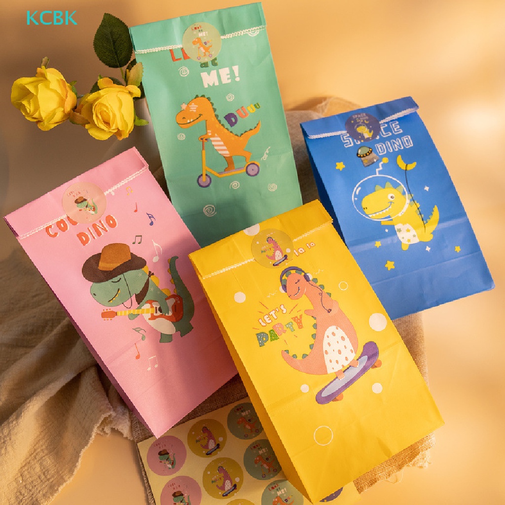 Set 24 Túi Giấy Đựng Kẹo Hình Khủng Long Ngộ Nghĩnh