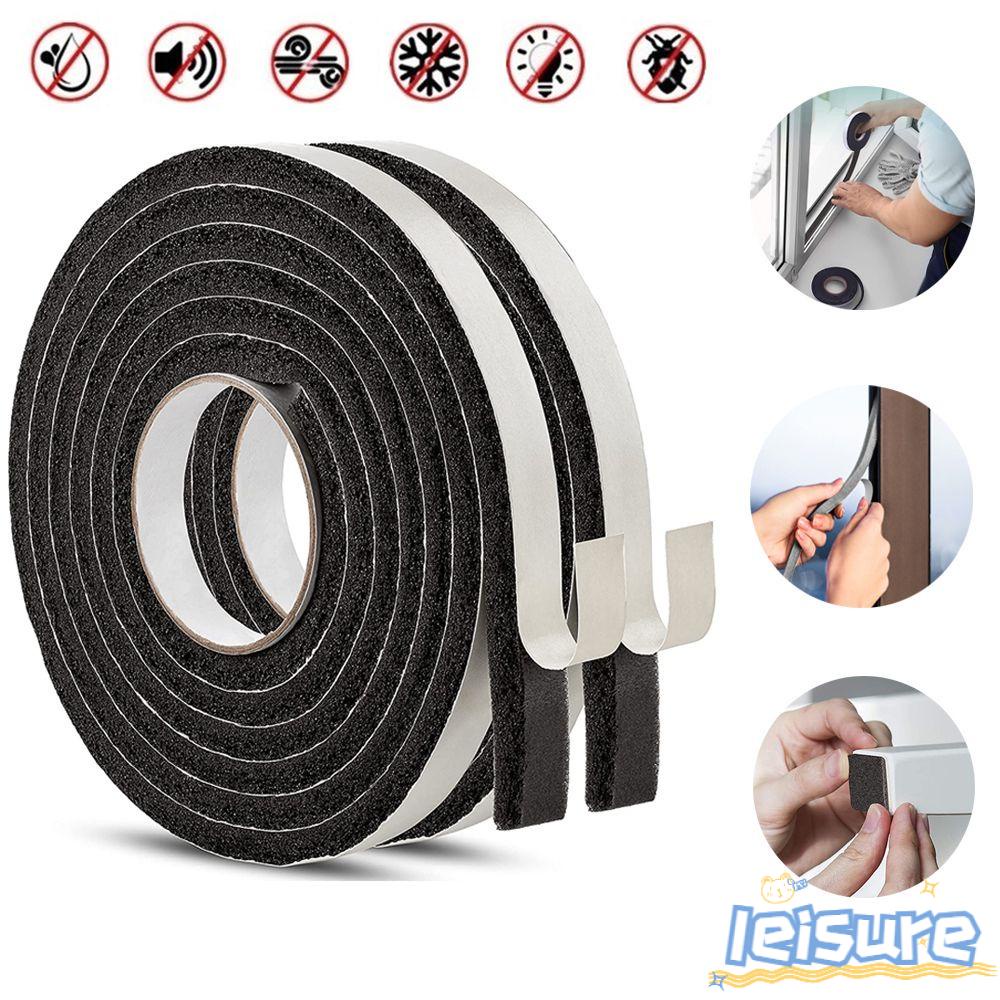 ♫DAPHNE♫ 2M/Roll Home Weather Stripping Self-Adhesive Soundproof Door Window Sealing Strip Windproof Foam Dustproof Insulation Tape Draught Excluder
