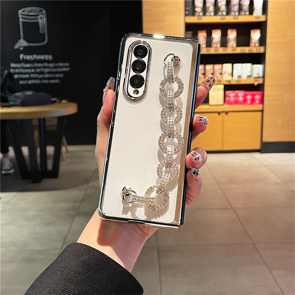 Ốp Điện Thoại Đính Đá Lấp Lánh Phong Cách Hàn Quốc Sang Trọng Cho Samsung Galaxy Z Fold 3 4 5G Z Fold3 Fold3 Zflod4
