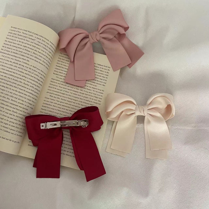 Kẹp Tóc Nơ Sau Lưng Phong Cách Hàn Quốc Cổ Điển Cho Nữ