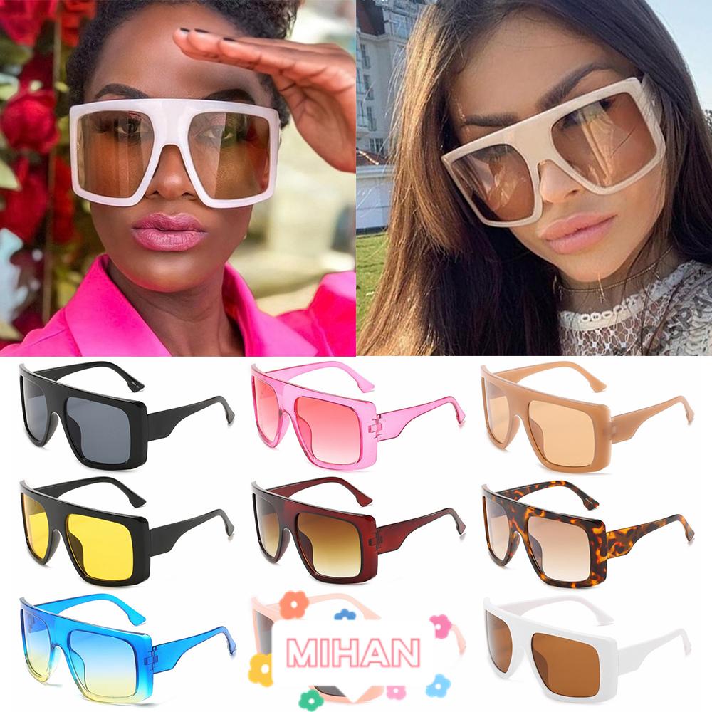 Kính Mát Một Mảnh Khung Vuông Lớn Màu Gradient Cho Nữ MIHAN1