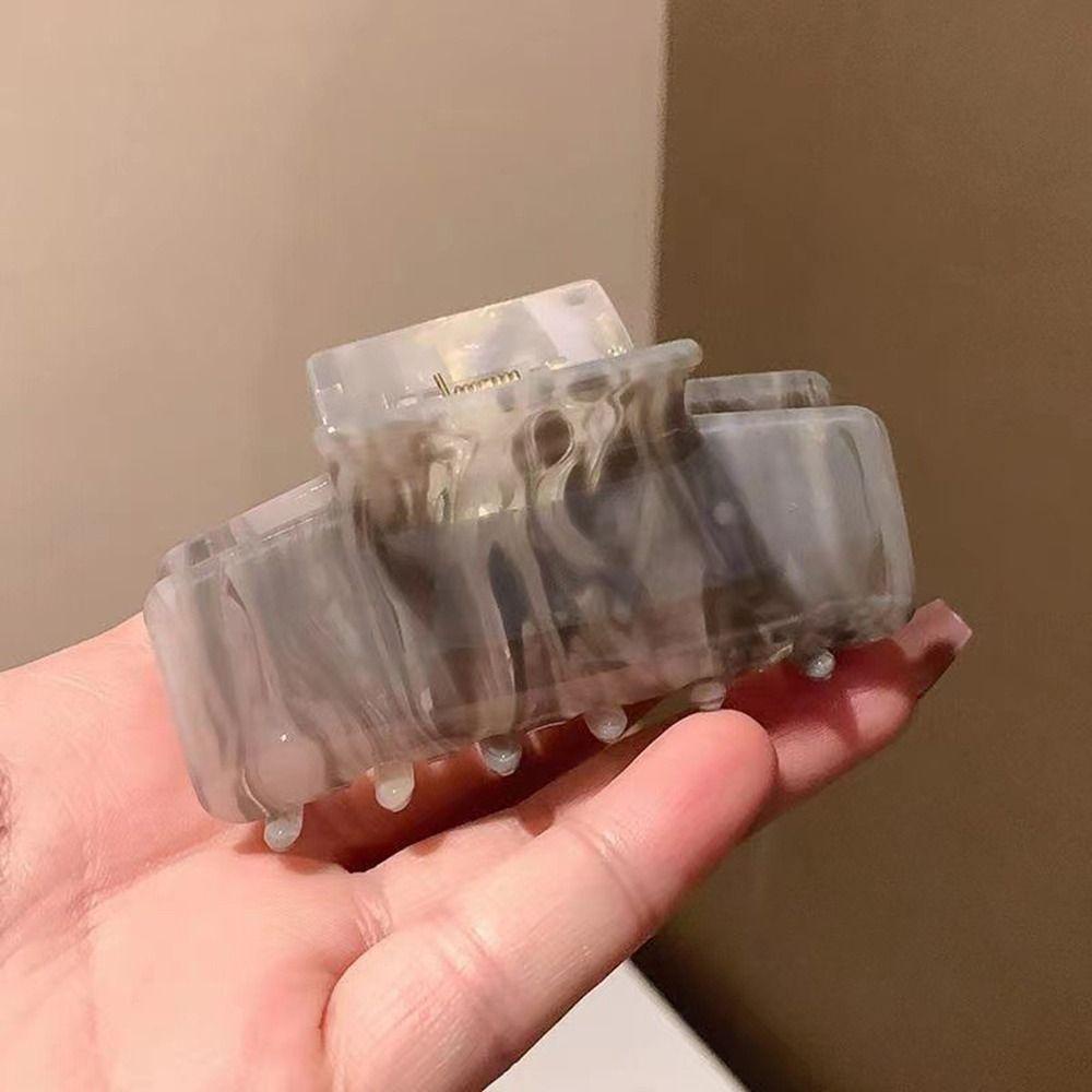 Kẹp Tóc Đuôi Ngựa Cỡ Lớn In Họa Tiết Mực In Đơn Giản Tinh Tế Cho Nữ