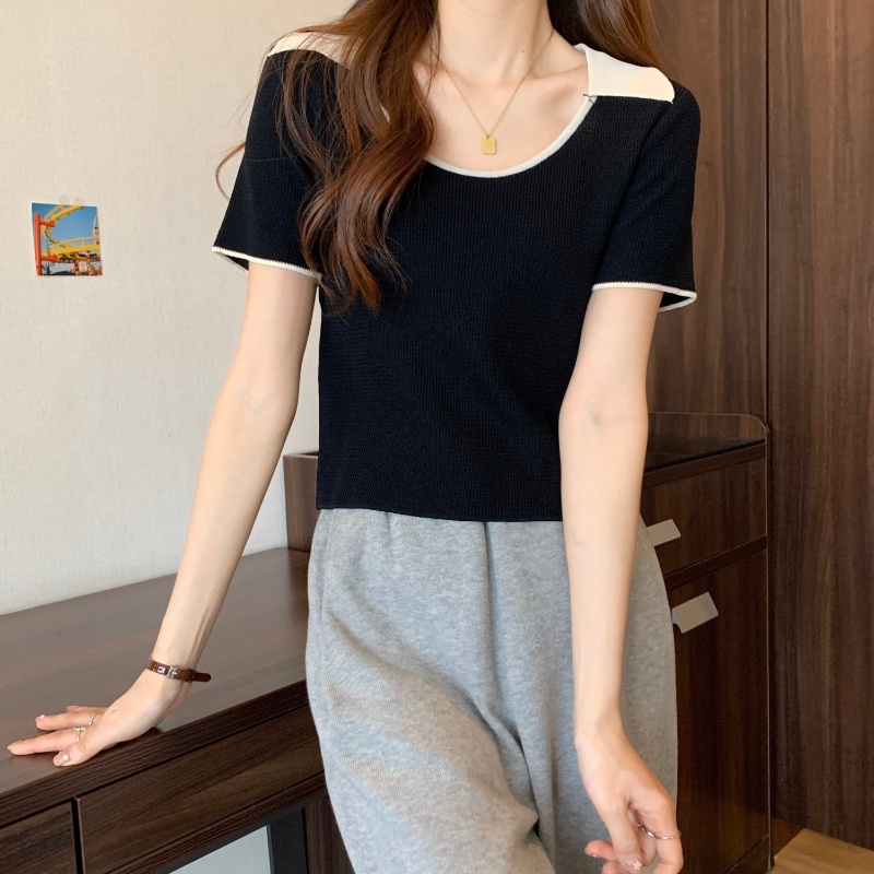 COZOK Áo polo Tay Ngắn Dáng Ôm Thời Trang Cho Nữ