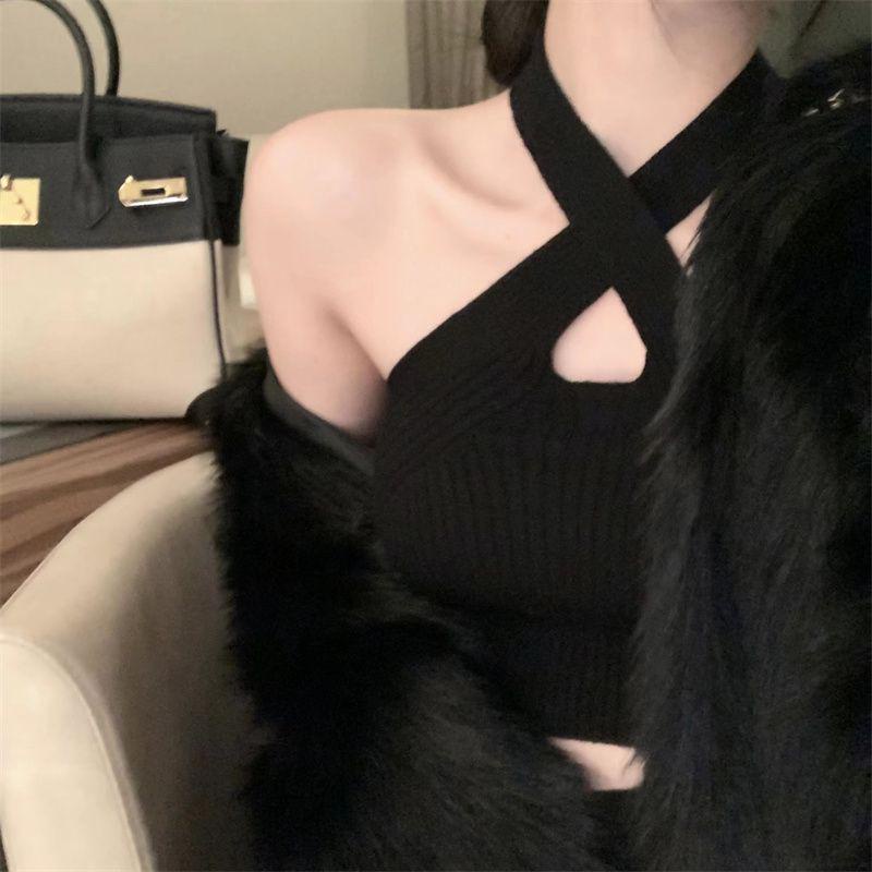 COZOK Áo Tank Top Dây Chéo Lưng Quyến Rũ Hợp Thời Trang