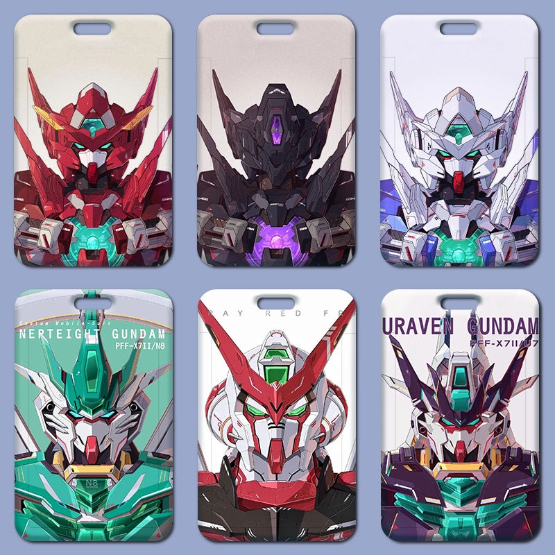 Bao Đựng Thẻ ID Họa Tiết Hoạt Hình Gundam DIY Giá Đỡ