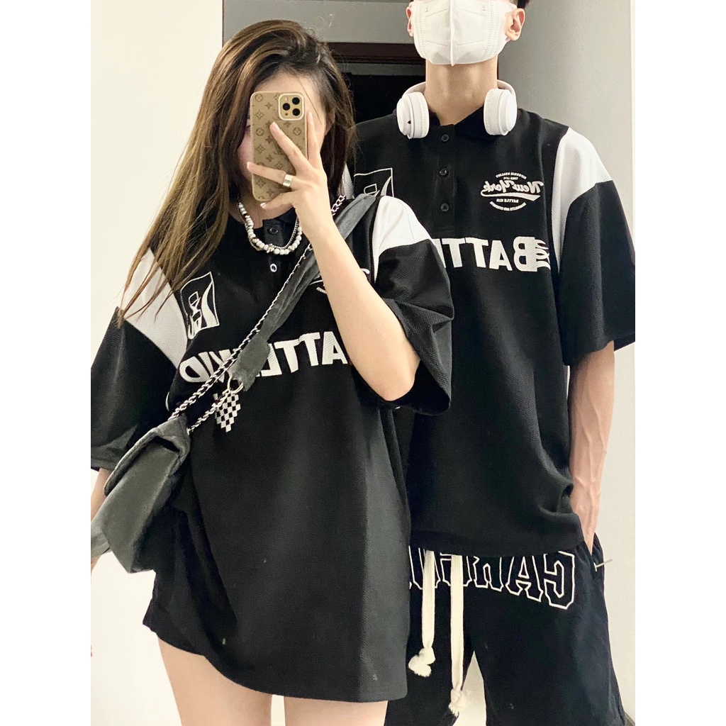 Áo Thun polo Ngắn Tay Form Rộng Phong Cách Năng Động Trẻ Trung Dành Cho Nữ