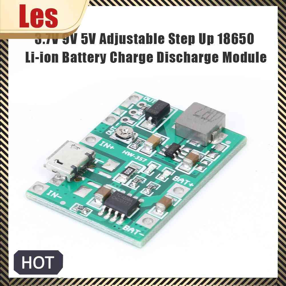 5PCS 3.7V 18650 Li-ion Charger Board – DC-DC Boost Step Up Module 4.5-8V To 4.3-27V 2A