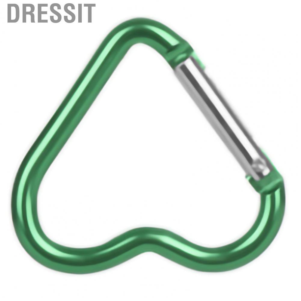 Dressit Aluminum Alloy Carabiner Heart Shaped Heavy Duty Metal Camping Hanging Buckle for Hiking Water Bottle Keychain