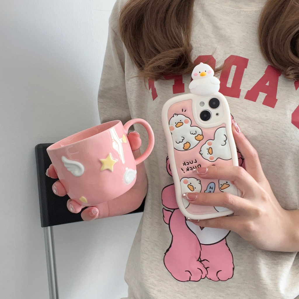 Ốp Điện Thoại Họa Tiết Hoạt Hình Chú Vịt Dễ Thương Cho Iphone 14 13pro Max11 Pro Max Xs Max X 12 Pro Max